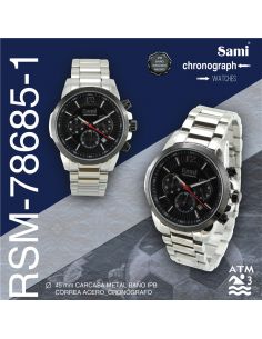Reloj sami cronografo hombre red acero ip wr30m rsm-78685- 2