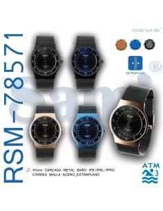 Reloj sami hombre xtrplano correa malla rsm-78571-