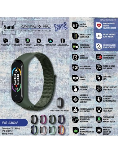SMARTBAND SAMI WEARABLE RUNNING 6 PRO...
