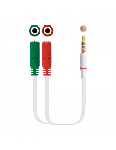 CABLE JACK 3,5MM 4C MACHO A 2 JACK...