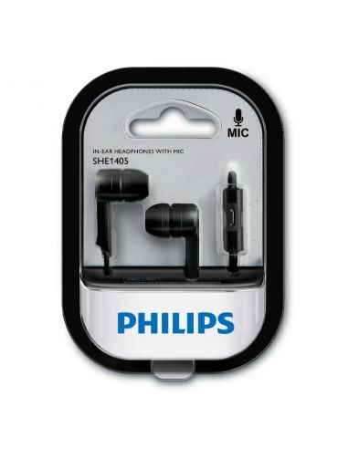 AURICULAR PHILIPS IN-EAR CON MICROFONO NEGRO HE1405BK-