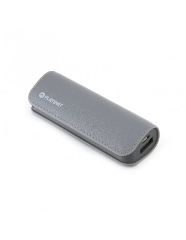 platinet power bank cuero 2600mah gris-
