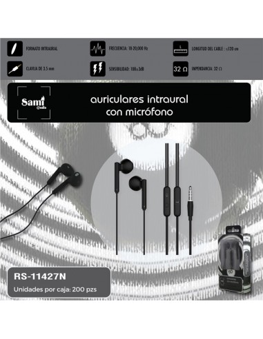 AURICULAR SAMI C/MICRO+BOTON...
