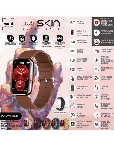 SMARTBAND SAMI WEARABLE 3ATM DÚO SKIN...
