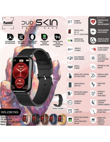 SMARTBAND SAMI WEARABLE 3ATM DÚO SKIN...