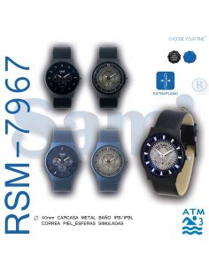 RELOJ SAMI HOMBRE PIEL EXTRAPLANO ESFERA ESPECIAL RSM-7967