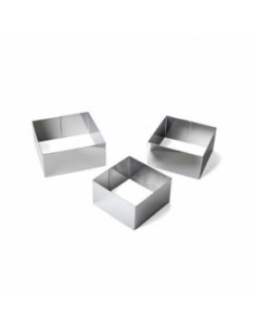 Set 3 moldes cuadrados inox...