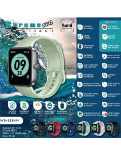 SMARTBAND SAMI ACTIVIDAD 5 ATM "XTREME PRO" 1,69"HDMENTA WS-2364M 2