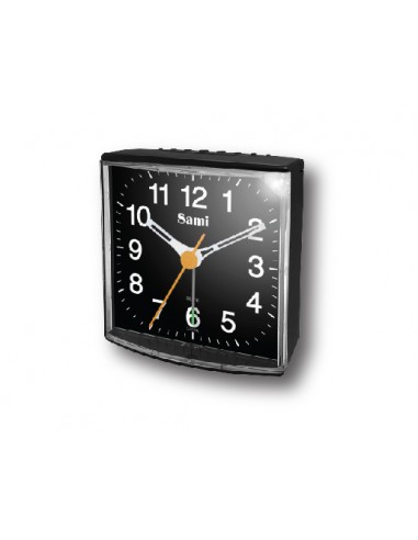 SAMI Reloj Despertador Analogico con Campana Negro S-2036NG