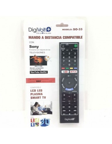 MANDO A DISTANCIA TV DIGIVOLT SONY SO-33