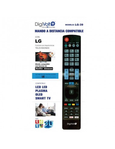 MANDO A DISTANCIA TV DIGIVOLT LG LG-39-