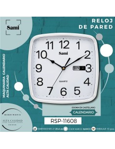 RELOJ SAMI PARED HQ RED...