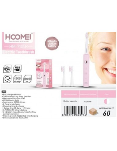 CEPILLO DENTAL ELECTRICO HOOMEI ROSA...