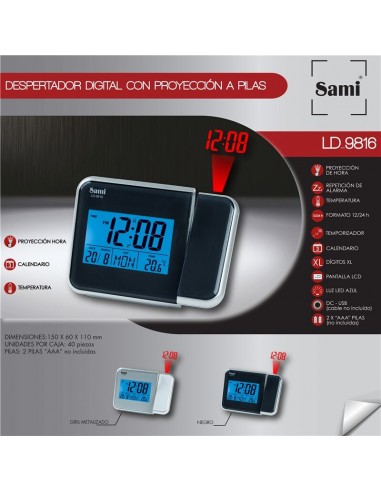 DESPERTADOR SAMI LCD PROYECTOR A...