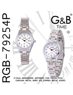 RELOJ G&B SEÑORA METAL RED...