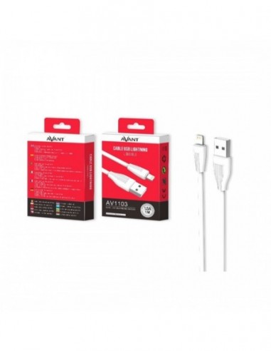 CABLE LIGHTNING IPHONE 1M 1.5AMP AV1103-