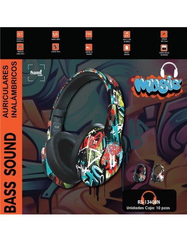 AURICULAR SAMI GRAFFITTI NEGRO...