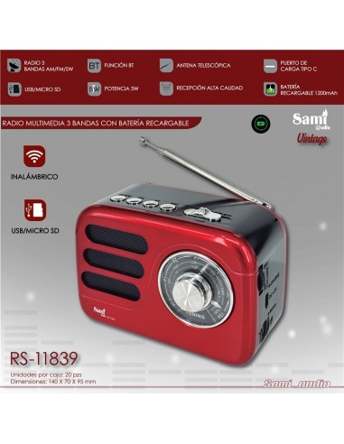 RADIO SAMI VINTAGE AC/DC 3 BANDAS...