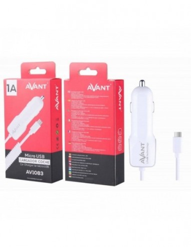 Cargador coche avant cable micro usb...