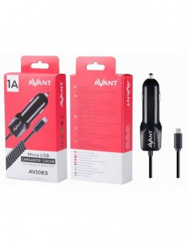 Cargador coche avant cable micro usb...
