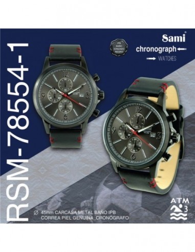 Reloj sami cronografo hombre red piel...