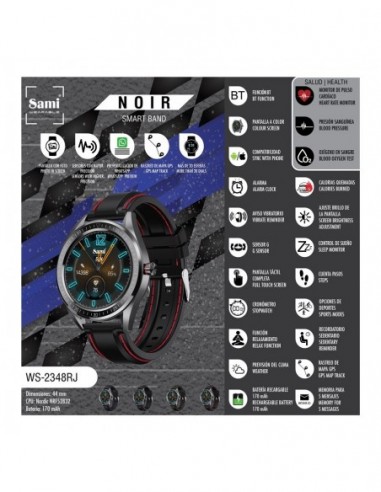 SMARTBAND SAMI WEAREABLE NOIR ROJO...