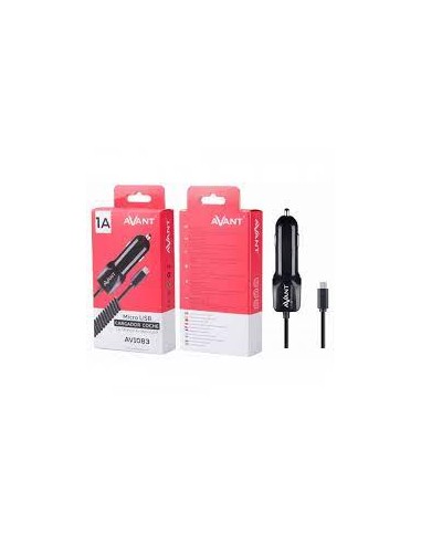 Cargador coche avant cable micro usb...