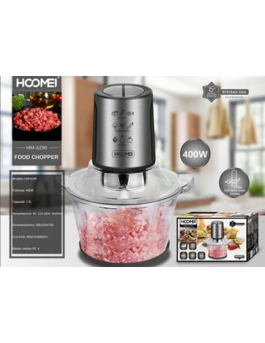 PICADORA HOOMEI ALIMENTOS 1.5L 400W...