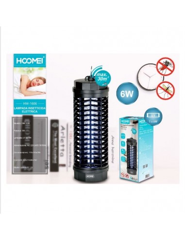 LAMPARA PARA INSECTOS HOOMEI 6W HM-1606-