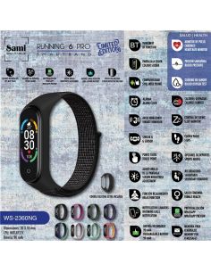 SMARTBAND SAMI WEARABLE RUNNING 6 PRO WS-2360NG NYLON