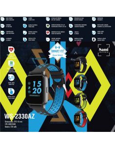SMARTWATCH SAMI WEARWABLE SMART FIT NEGRO/AZUL WS-2330AZ-